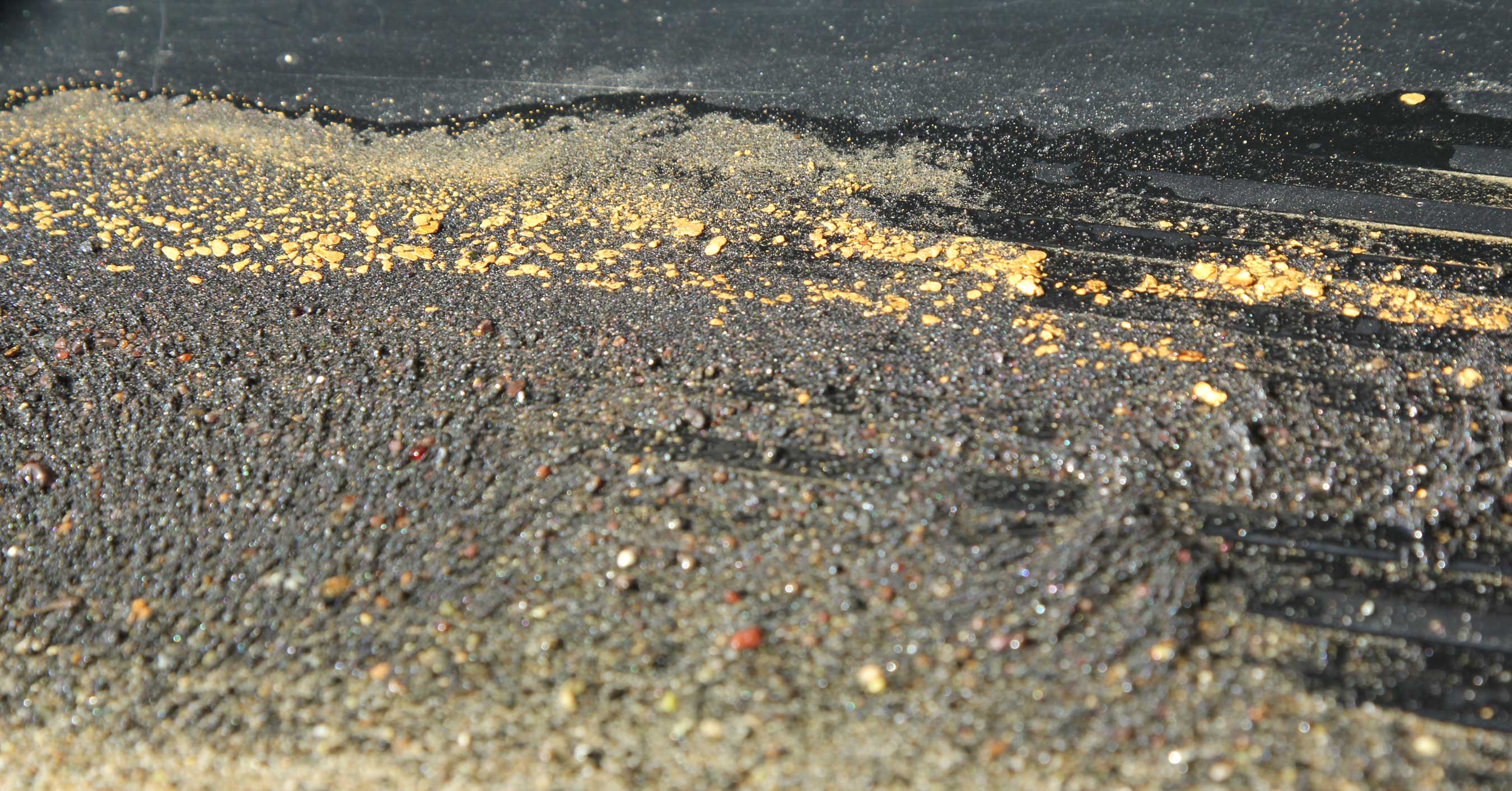 Gold nuggets and flakes recovered from wash plant